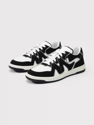 Boys' Black & White Sneakers – Monochrome Cool Meets Everyday Comfort