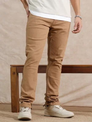 Camel Brown Slim Fit Jeans