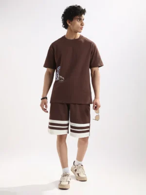 Mocha Stride Graphic Co-ord Set