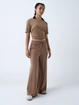 Women’s Brown “Perfect Siempre” Slogan T-Shirt