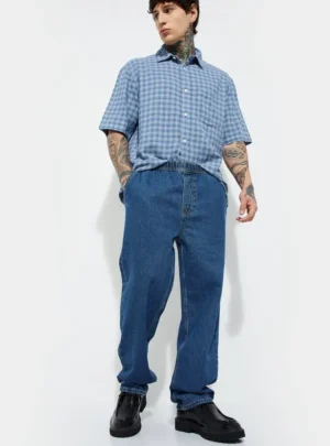 Wall Street Dark Blue Relaxed Fit Denim – US Trend Edition