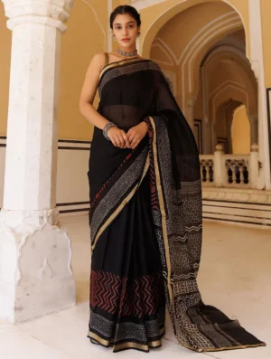 Black Heritage Saree – Timeless Craft Meets High-Value Fashion