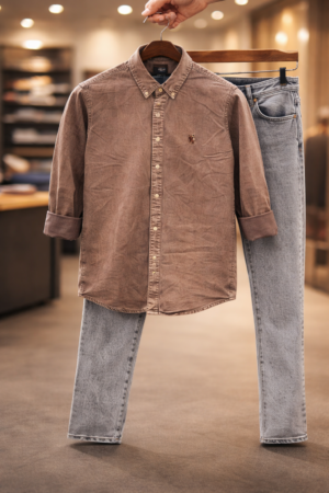 Men’s Casual Shirt & Denim Jeans Combo – Smart Everyday Outfit