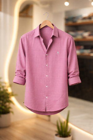 Men’s Premium Shirt – Minimal Embroidered Casual Statement Shirt