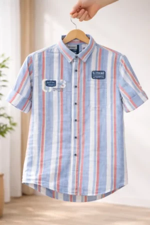 Men’s Premium Striped Casual Shirt – Modern Summer Style